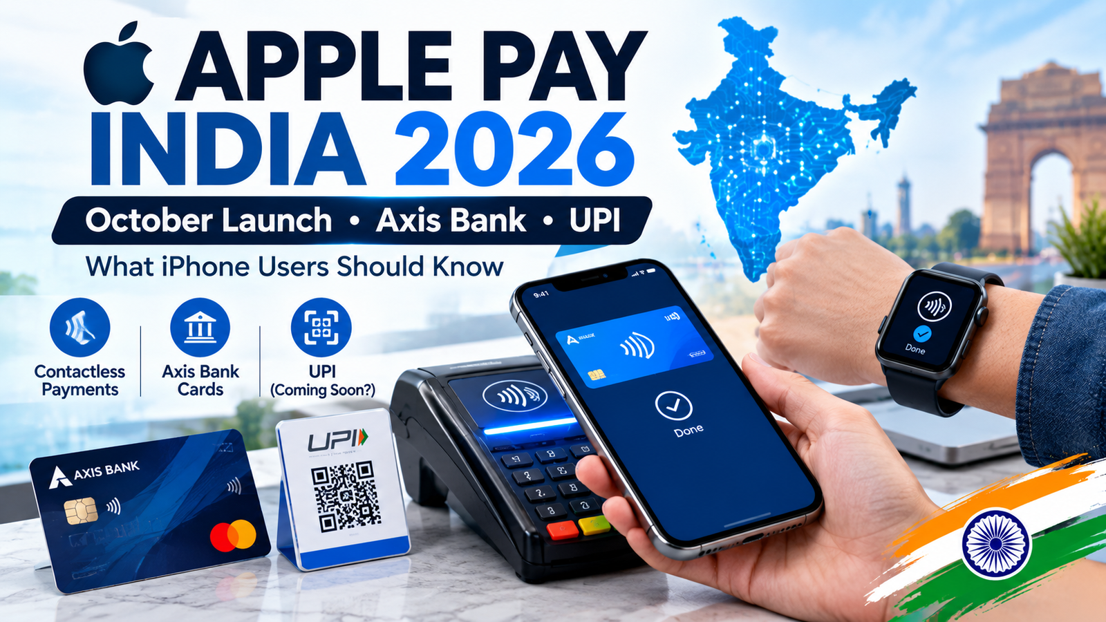 Apple Pay India 2026 October launch with Axis Bank and UPI