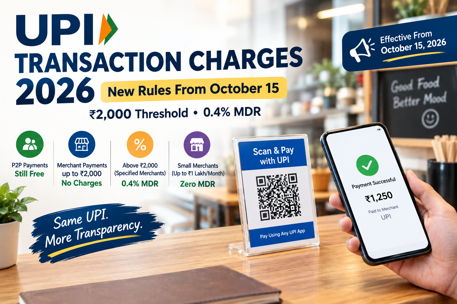 UPI transaction charges 2026 new rules